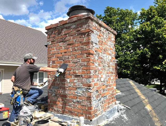 Completed chimney rebuild by Lynwood Chimney Sweep in Lynwood, CA