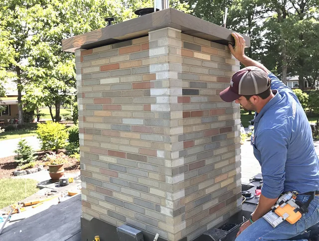 Lynwood Chimney Sweep completing a modern chimney remodel in Lynwood, CA
