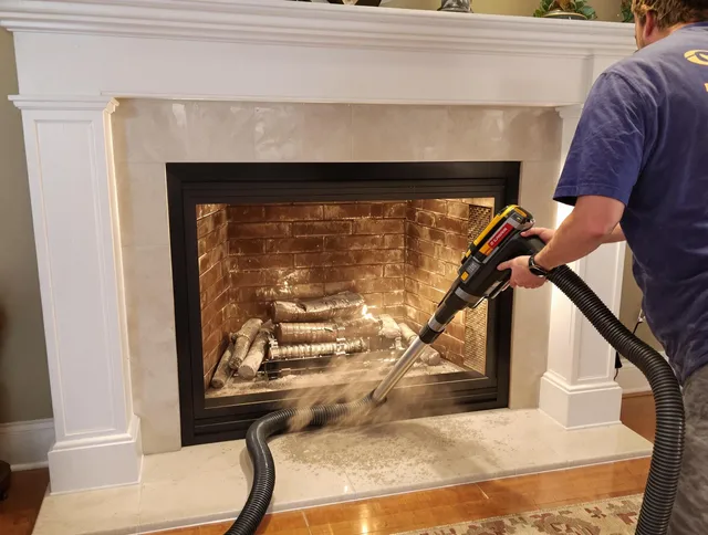 Fireplace cleaning performed by Lynwood Chimney Sweep in Lynwood, CA