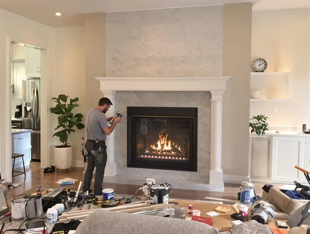 Newly installed fireplace by Lynwood Chimney Sweep in Lynwood, CA